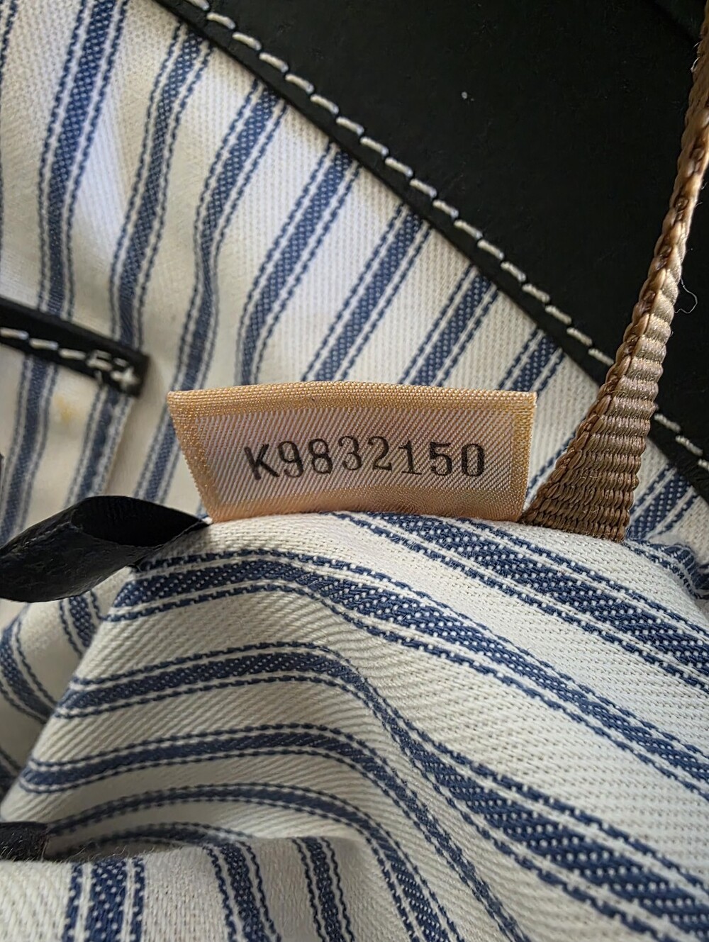 Dooney & Bourke Black Trim Tan Woven Tote Bag - Picture 10 of 13